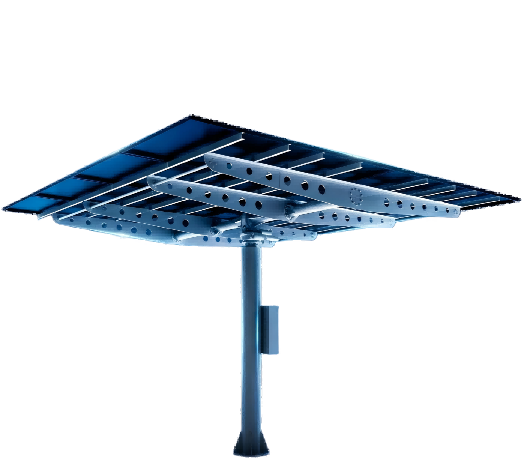 Sistema de rastreamento solar de eixo duplo